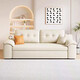Xiangyu Leichtes Luxusklappfaltsofa Bett Dual-Purple kleine Wohnung Internet Promi Model Teleskop Bett Balkon Schlafzimmer Einzelfunktionsofa Bett bequemer Latex Modell Außendurchmesser: 1,5 Meter + USB + Lautsprecher [kein Aufbewahrung]