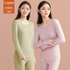 Jinlifen 2025 Vêtements d'automne et pantalon d'automne Set Women Cotton Cotton Cotton Pull d'automne et de chemise de base d'hiver Vêtements de fil et pantalon de fil mince sous-vêtements thermiques 677-08 Green avocat (ensemble unique) xl [poids 110-130jin [Jin est égal à 0,5 kg]]]
