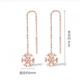 Duti 18K gold snowflake earrings AU750 gold women's earrings tassel earrings rose gold 18K gold