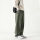 Dingfengbaoluo Pantalones casuales Pantalones rectos sueltos Pantalones de primavera y verano Pantalones HM9901 Militar Green 2xl