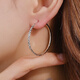 Centennial Baojinxiang PT950 oversized platinum earrings for women, car flower earrings, earrings, earrings, exaggerated personality platinum earrings, inner diameter 2.7cm, weight about 3.35-3.55 grams