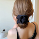 Li Qingqiu and winter French satin large intestine hair rope headband 2 high ponytail balls scalp hair band leather cover hair accessories