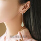 雅隐 s925银和田玉兰花耳环复古中国风文艺气质手工耳饰耳钩不易过敏 【天然和田玉】纯银耳环一对 897