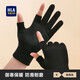 Heilan House Woolen Gloves Men's Warm Autumn and Winter Knitted Gloves with Fingerless Cycling Touch Screen Windproof and Coldproof Cycling Gloves Ink Black