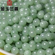 Golden magnolia fragrance Burmese jade beads pea green round beads ice waxy light oil cyan jade loose beads about 6mm 1 piece jade beads