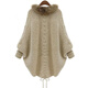 Lan Junqi European and American short jacket sweater for autumn and winter women's long-sleeved loose fur collar sweater cardigan thick bat shirt trendy picture color average size 60160Jin [Jin equals 0.5 kg]