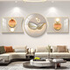 
Chengzi's living room decoration painting modern simple sofa background wall hanging painting Nordic high-end atmospheric feather mural triplet wall painting JD15268 60*40/60*60/60*40 Handmade diamond inlaid painting pvc black edge