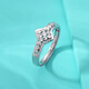 Yuan Shengfu's new PT950 exquisite rhombus imitation diamond platinum ring, women's large platinum fashion ring 4.31g