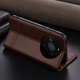 Luo Yi convient à Huawei Mate60 Mobile Phone Case Mate70pro NOUVEAU Étui en cuir en cuir en cuir Mate70 Full-Pack Anti-Fall Silicone Protective Case for Men and Women [Athen Brown] Modède de boeuf magnétique Huawei Mate60pro