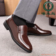 Zapatos de cuero de pájaros carpinteros para hombres en otoño Nuevo negocio de cuero genuino ropa formal de gran tamaño zapatos para hombres suaves sin desliz