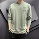 VANCL (VANCL) [MISMO MODELO EN LEI JUN] Camiseta de manga larga de algodón puro para la primavera masculina y otoñal nueva moda suelta y versátil camisa base Top 643 frijoles verde + 692 gris [2 piezas en total] 5xl (aproximadamente 185-200 Jin [Jin equivale a 0.5 kg] se puede usar)