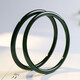 Impression Eyes Valentine's Day Hetian Jade Bracelet Women's Sapphire Fine Material Round Bracelet Delicate Jingle Bracelet The inner diameter is about 57-58mm