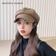 MELENDA KAMAR beret women's autumn and winter Korean painter's hat warm duck bill octagonal hat birthday gift for girl girlfriend black
