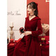 Seidler Toast Wear Bridal 2025 New Burgundy Engagement Dress Out-of-Pavilion Dress Back Home Winter Women Burgundy M