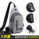 Backpack men's shoulder chest bag men's casual crossbody bag new men's bag shoulder bag backpack multifunctional sports waist bag fashion small bag female gray ordinary style single pull