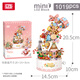 Loz building blocks children's toys assembled model home decoration gift for boyfriend and girlfriend birthday 1957 music box Christmas