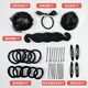 
Smart Friends Children's Headdress Girls Hair Accessories Girls Hair Net Rubber Band Hair Pin Practice Dance Dressing Hair Set 34 pieces Black