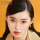 
Liufu Jewelry Light and Shadow Gold Series Foot Gold Geometric Square Ring Gold Earrings Earrings Priced G07TBGE0002 6.60g (including labor cost 1049 yuan) with silicone ear plug