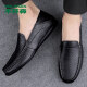 MULINSEN men's shoes business casual soft surface soft sole driving beanie shoes 41 size black 8836