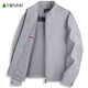 Shanshan (FIRS) Cadre Jacket Men's Stand Collar Jacket 2025 Autumn New Casual Business Commuting Dad Wear Executive Jacket 048 Gray 003 L (175)