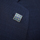 Kavlink Blue Emaille Square Brosche High-End-Kragen Pin Schnalle Halsschnalle Hals Ecke Schnalle Anzug Accessoires Herrenabzeichen Brustschnalle XZ-K006 Blue Juelian Brosche 17*17mm