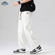 
Dingfengbaoluo casual pants men's spring and summer trend straight loose draping versatile sports toilet trousers DDF11 beige white L
