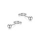 Jamie PT950 platinum earrings, small bean beads, pt950 platinum earrings for ear care, simple women's model - a pair of about 1 gram