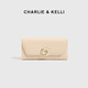CHARLIE / KELLI official website CK light luxury bag women's bag fashionable long wallet women's 2025 new coin wallet card bag clutch off white [520 gifts]