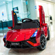 Ai Tong Baby Elektroauto 1-4 Jahre altes Vierradauto kann sitzend im ferngesteuerten Baby Spielzeugauto-Baby Kinderwagen Flaggschiff Backasche + Allradantrieb 12 V + Bluetooth + Leder-Sitzhilfe App + mit Fernbedienung + Selbstfahrten + Swing