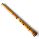 Flûte de yuping, instrument de musique professionnel Shaba à 2 sections, ajustement de laquère à la laque brute à haut micro 5 trous, gros instrument de musique shaba de laquer, Corne de bœuf c