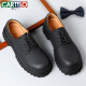 
CARTELO British men's casual leather shoes breathable soft cowhide derby shoes round toe thick sole business leather shoes men 9930 black 41