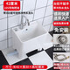 Rongjie super small home bathroom narrow mop pool desk control does not dirty hands household automatic drain mini balcony mop pool T05 (outer diameter 42cm) desk control + hot and cold faucet