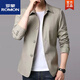 ROMON (ROMON) spring and autumn men's casual jacket suit middle-aged and young people solid color lapel thin Korean slim windbreaker jacket light gray 1048 L Recommended 110130Jin [Jin equals 0.5 kg]