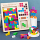 Sangetian (Sangty) Tetris Puzzle Building Block Children's Puzzle Early Education Intelligence Jungen und Mädchen Spielzeug Pie Board Jigsaw Cube 192-Eltern-Kind-Interaktion)