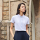 
AIGLE Aigao Spring and Summer EAGLEFEM S23 Women's DFT Quick Dry Moisture-Wicking and Air-Wicking Outdoor POLO Shirt Super Bright White AR653 40 (170/92A)
