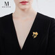 Mck ginkgo leaf brooch high-end women's corsage luxury suit pin accessories Chinese Valentine's Day gift