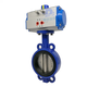 Valve de papillon pneumatique 304 en acier inoxydable doublure à haute température acide à haute température et alcali vanne à papillon D671x-16p 304 Plaque de soupape DN100