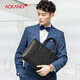 
Aokang men's briefcase top layer cowhide handbag one-shoulder crossbody bag business bag birthday gift for husband and father