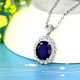 Xuanyong sapphire pendant necklace 18k gold plated 925 silver inlaid with colored gemstones tanzanite jewelry necklace women picture color 40cm pendant with silver chain