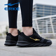 Hongxing Erke sports shoes men's shoes for summer odorproof mesh shoes soft sole shock-absorbing running shoes dad mesh travel casual shoes men black/king gold 3291 (mesh style) 42