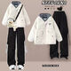 Fhhuabd Winter Frauenkleidung volle Set kleiner süßer Plüsch-verdickter Beutel für weibliche Studenten koreanische louse Brotplüschschwarze Hose 1396# S Empfohlen 80-95jin [Jin gleich 0,5 kg]