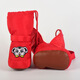 Tubaba autumn and winter baby soft-soled high-top plus cotton to keep warm 0-1 year old male and female baby warm shoes, foot covers, zipper waterproof, red tiger head, memory 13.5 cm, heel height 20 cm