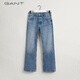 Gant Spring Herrenmode Amerikaner Retro High Taille Straight-Light Loft Cotton Denim Hosen 983-Light Blue 31
