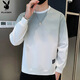 Playboy (PLAYBOY) sweatshirt men's autumn and winter long-sleeved T-shirt men's casual loose trendy jacket men's tops white gray XL