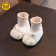 G.Duckkids kleine gelbe Entenbabyschuhe bleiben im Herbst und Winter und Velvet für Männer und Frauen 0-1-Jährige Schuhe und Socken, die die Fersen nicht verlieren und nicht rutschen. Beige Little Milk Dog (2024 Herbst- und Winterstil) Weiche Sohle, innere Länge 11 cm, für 0-6 Monate geeignet (Anti-Schlupf-Stoff unten) geeignet)