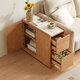 Lin's Home Mothable Rock Slal Margin Table basse table de salon Table de thé à côté du canapé mini-petite table [complet enfermé] ou2j-a
