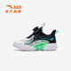 
Anta children's sneakers men's children's shoes 2024 spring and summer new knob button button net leather comfortable and fashionable casual shoes children's shoes [transparent net] white/black/blue 9904-1 28