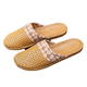 Doghc Bambusschuhe Sommer Rattan gewebtes Sandalen Leichte Heimpaare atmungsaktive Strohmatte Bambus Weben hellbraun/baotou 25 Frauen (Größe 37 ~ 38)