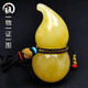 Amber school, one thing, one picture, one certificate, natural beeswax pendant, handle, gourd, amber pendant, chicken fat yellow, flawless, 81*39mm, 58.86g