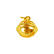 Yulong 18k gold handmade ancient gold bell pendant bracelet pendant diy jewelry material accessories bracelet bracelet with loose beads small / single